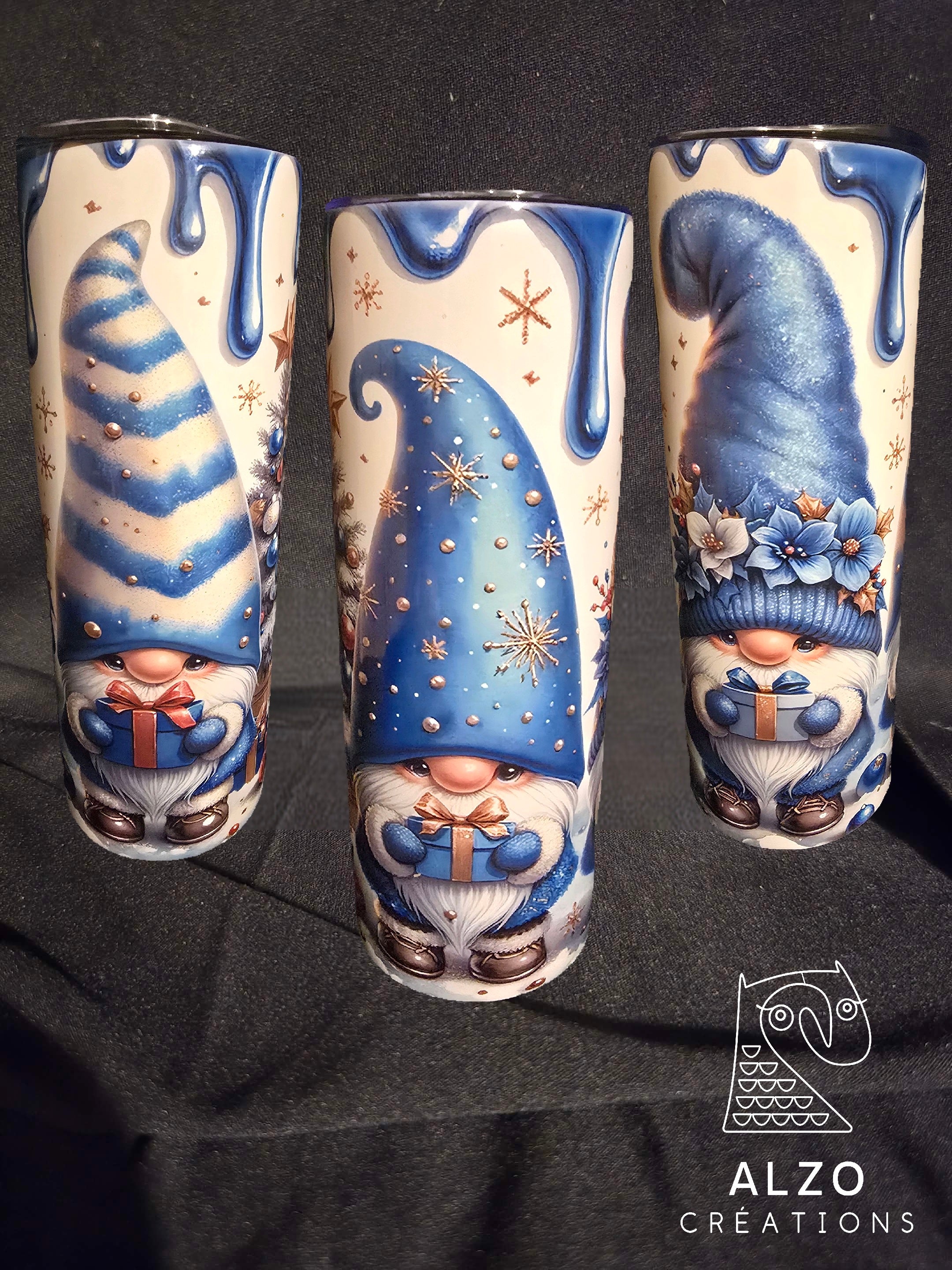 Tumbler Gnomes bleus